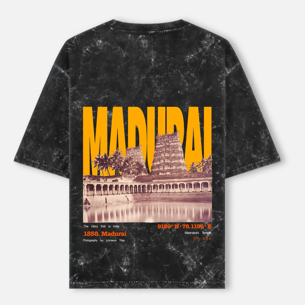 MADURAI-Unisex Acid Washed Oversized Tee