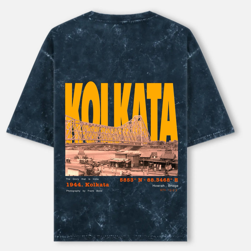 KOLKATA-Unisex Acid Washed Oversized Tee