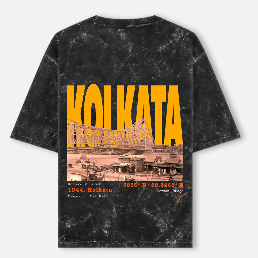 KOLKATA-Unisex Acid Washed Oversized Tee