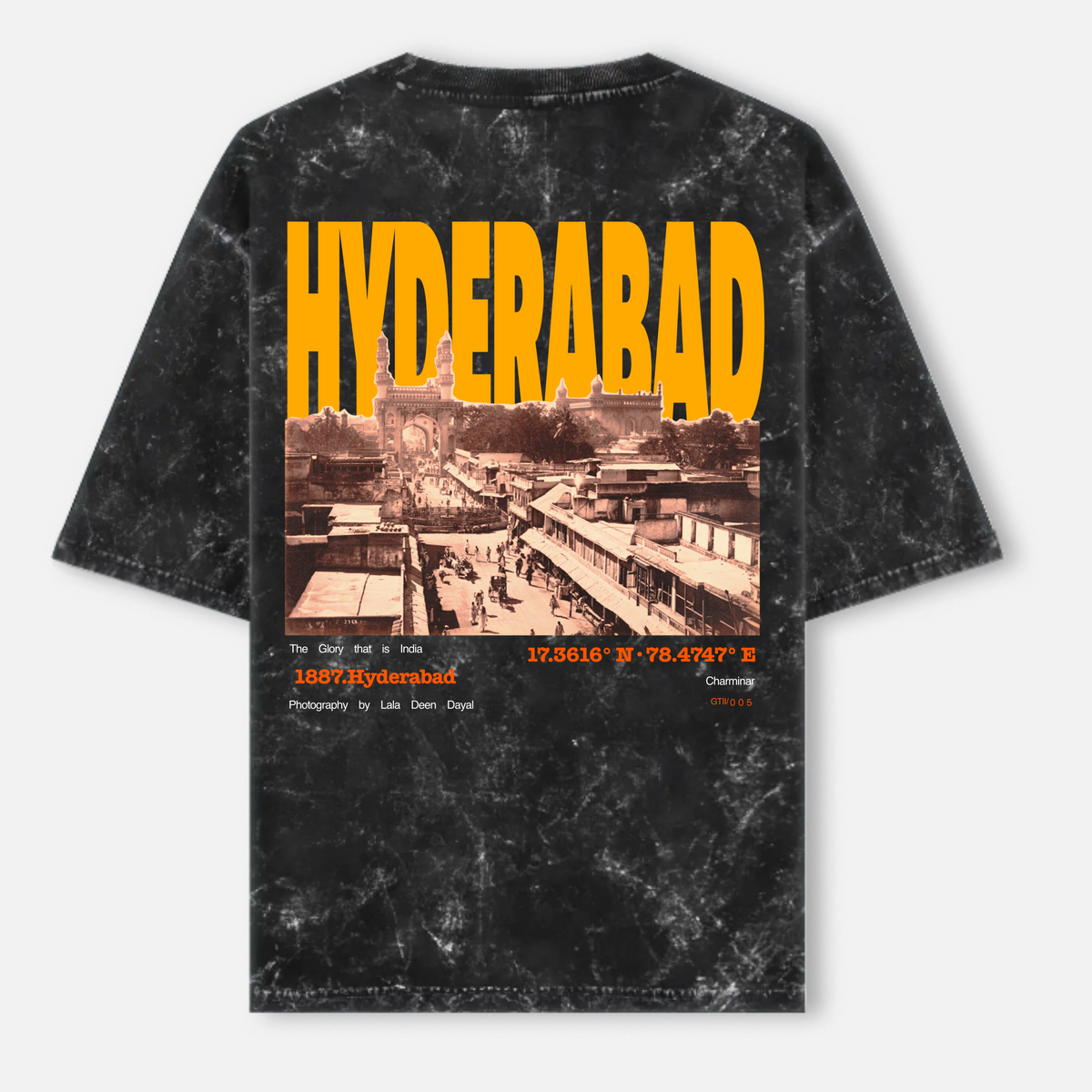 HYDERABAD- Unisex Acid Washed Oversized Tee