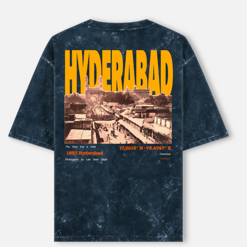 HYDERABAD- Unisex Acid Washed Oversized Tee