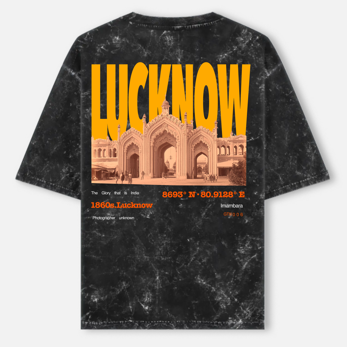 LUCKNOW- Unisex Acid Washed Oversized Tee